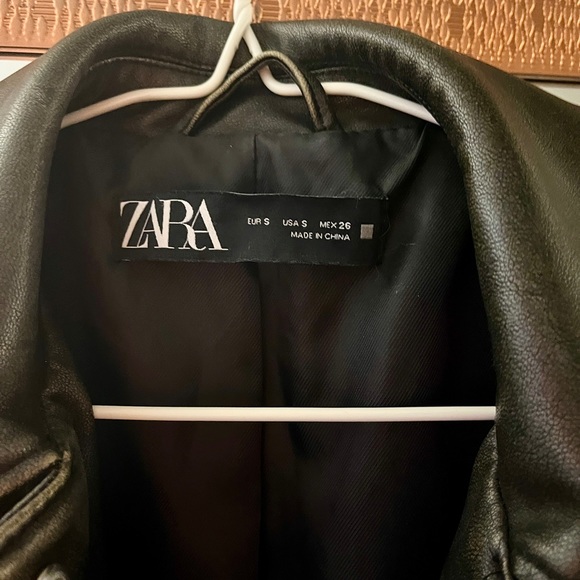 Zara Faux Leather cropped jacket - Picture 2 of 4